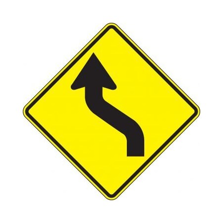 DIRECTION SIGN LEFT REVERSE CURVE 24 In  X FRW288DP